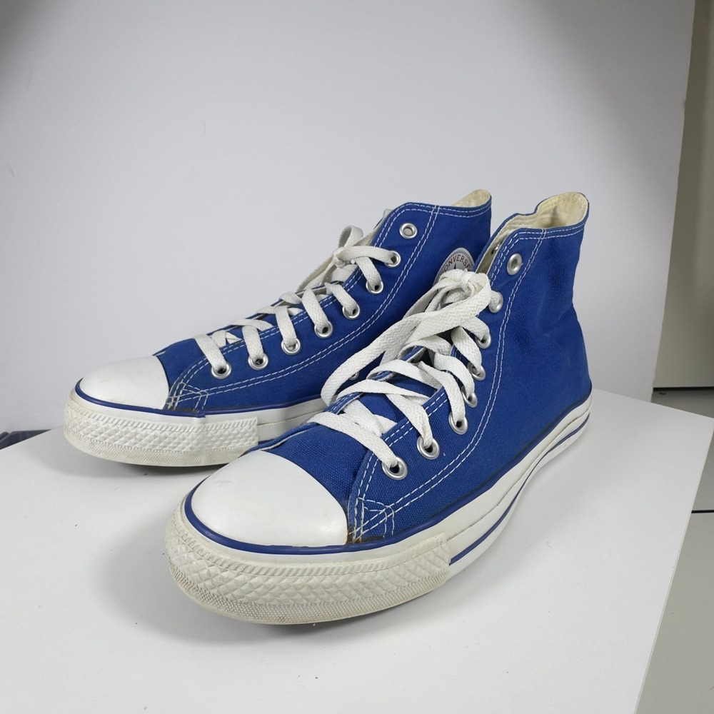 Converse Chuck Taylor All Star High Top Blue Men 8.5 Women 10.5 Sneaker Canvas - Picture 3 of 15